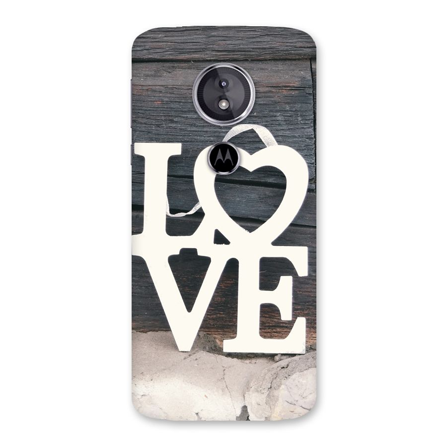 Wood Love Lock Back Case for Moto E5