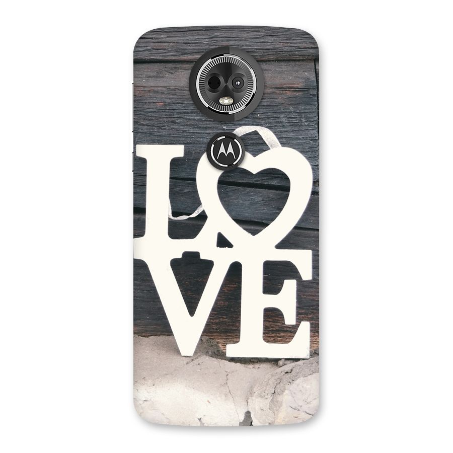 Wood Love Lock Back Case for Moto E5 Plus