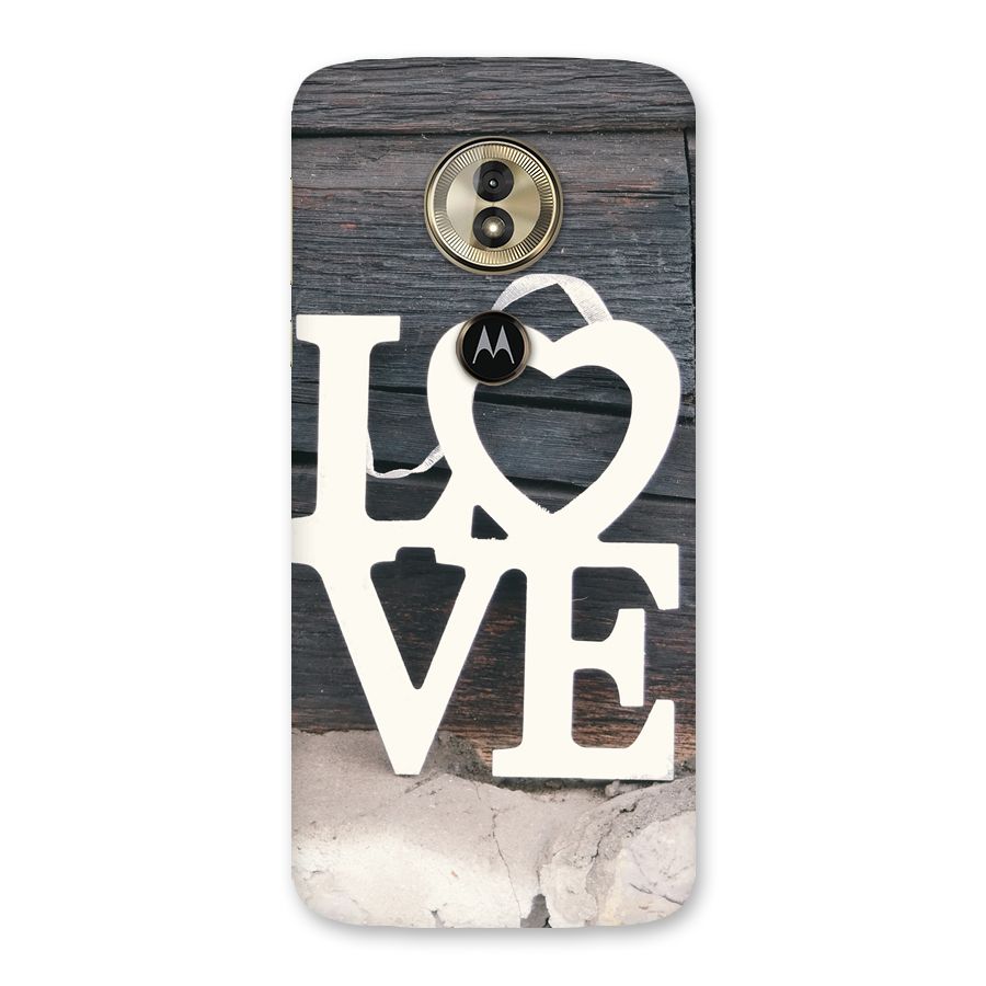 Wood Love Lock Back Case for Moto G6 Play