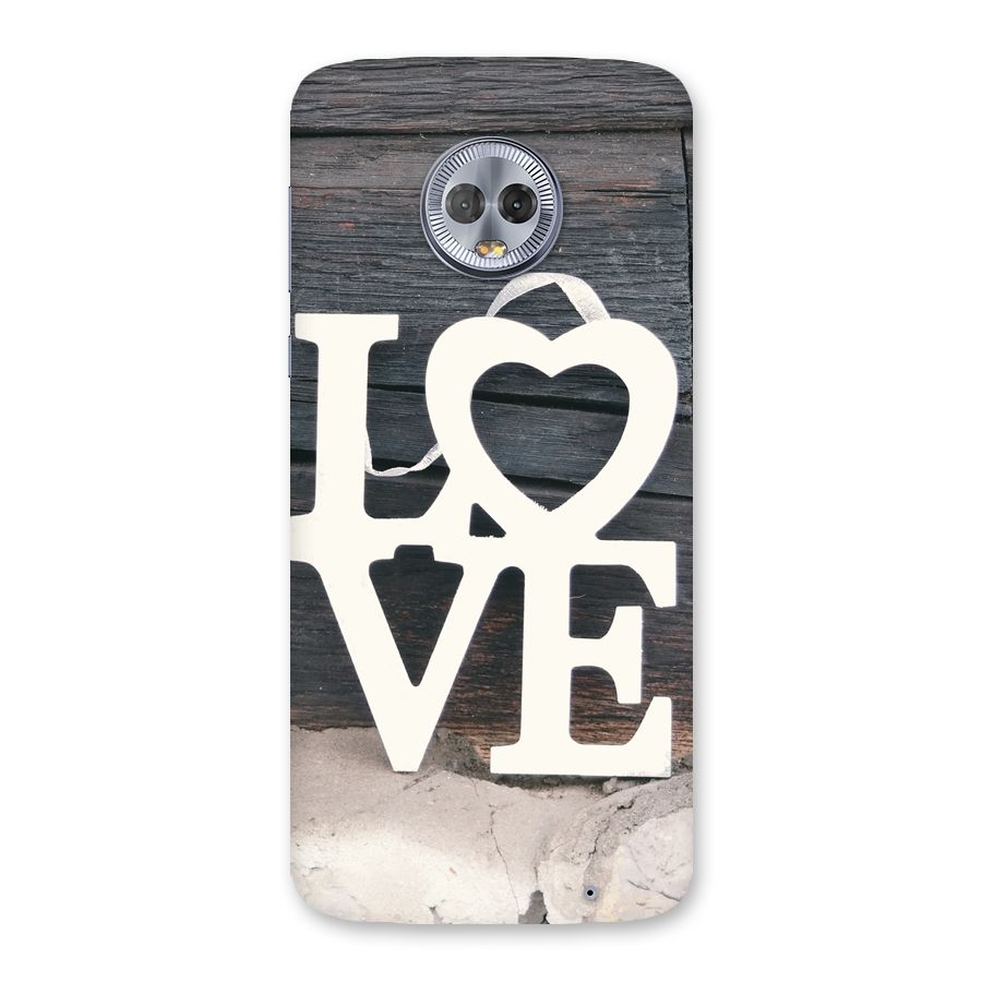 Wood Love Lock Back Case for Moto G6 Plus