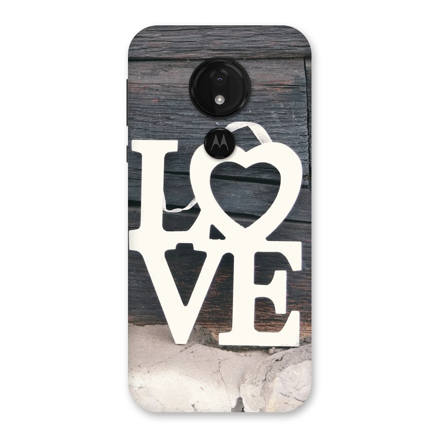 Wood Love Lock Back Case for Moto G7 Power