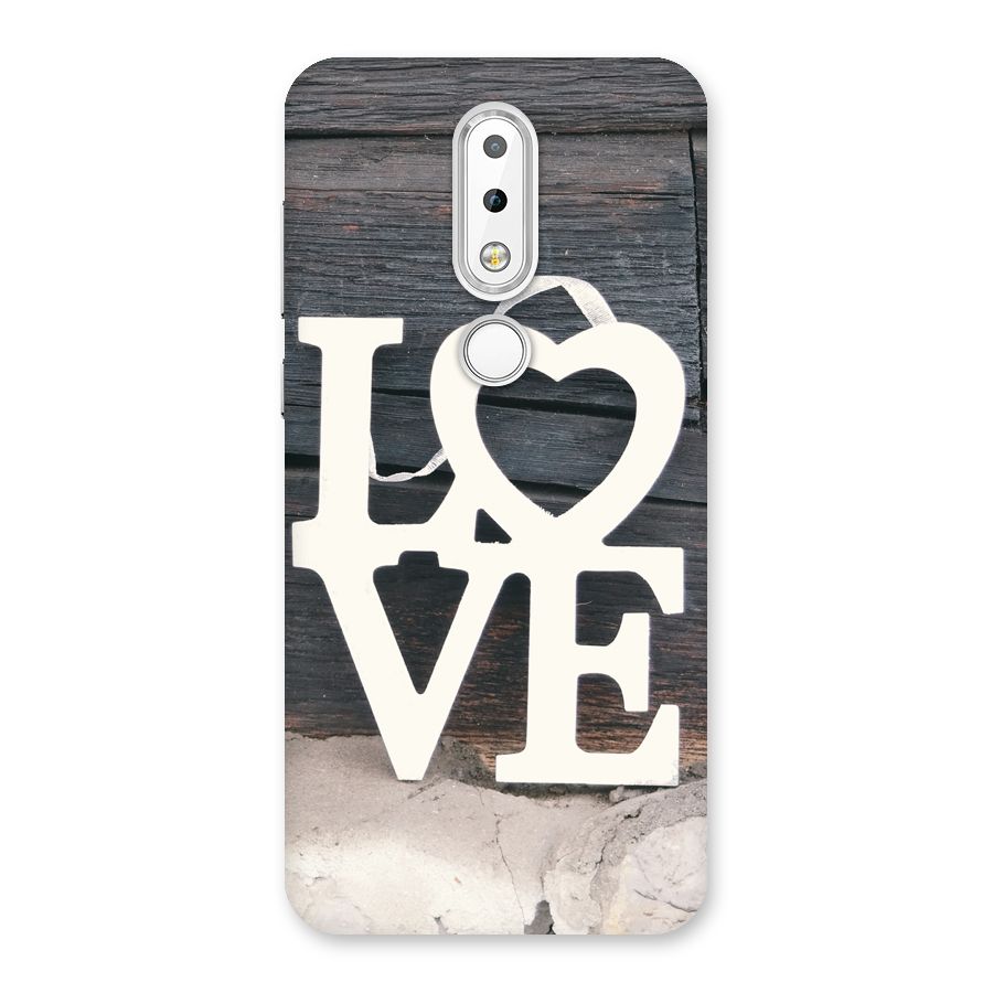 Wood Love Lock Back Case for Nokia 6.1 Plus