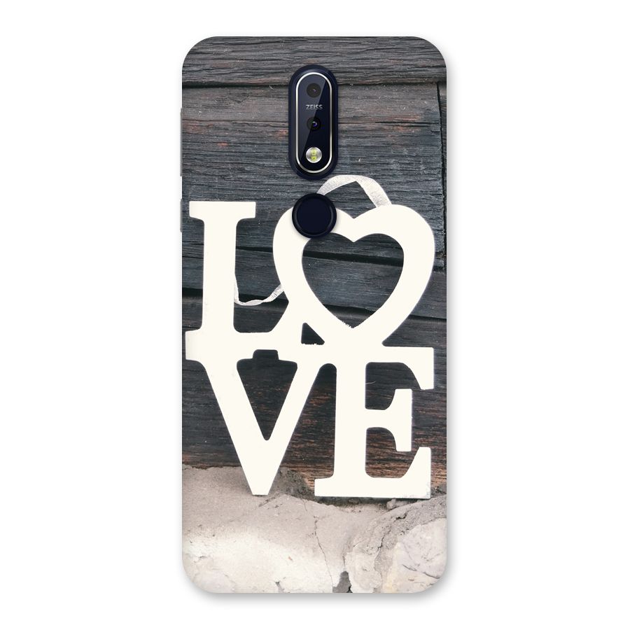 Wood Love Lock Back Case for Nokia 7.1