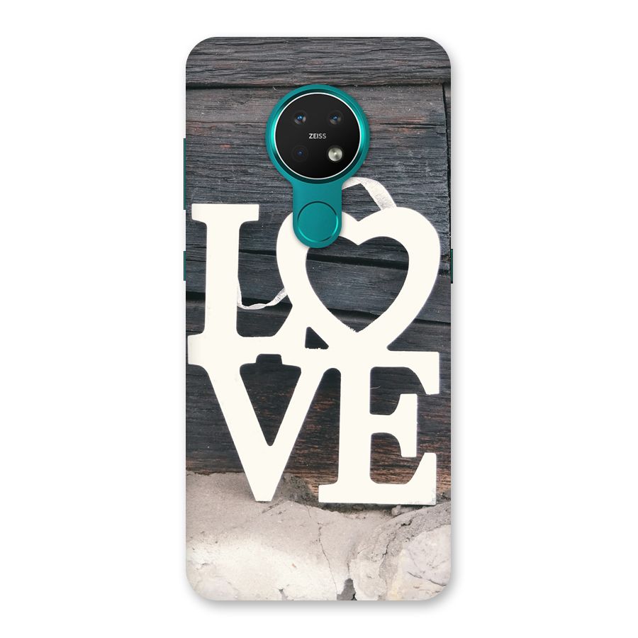 Wood Love Lock Back Case for Nokia 7.2
