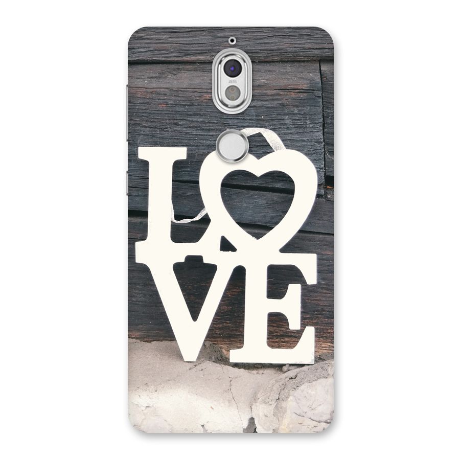 Wood Love Lock Back Case for Nokia 7