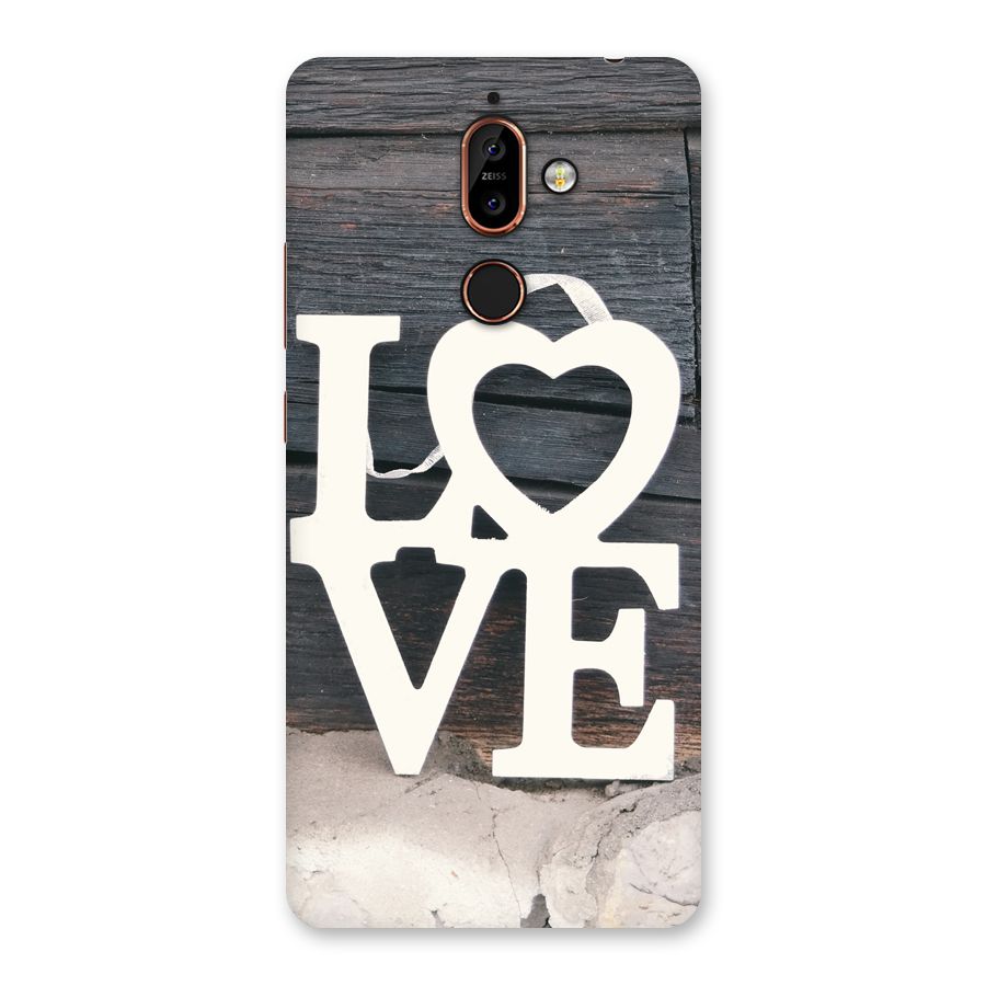 Wood Love Lock Back Case for Nokia 7 Plus