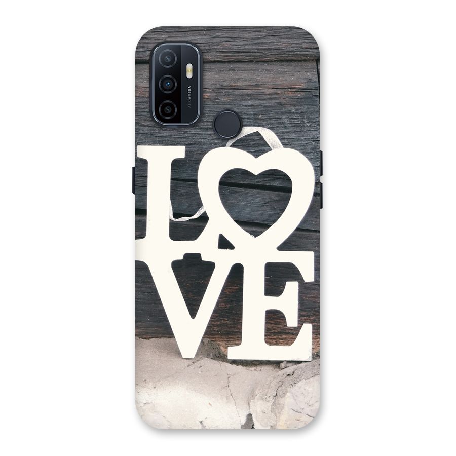 Wood Love Lock Back Case for Oppo A32
