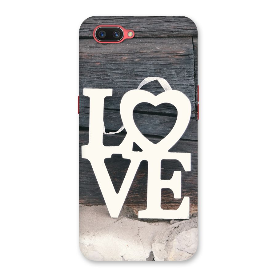 Wood Love Lock Back Case for Oppo A3s