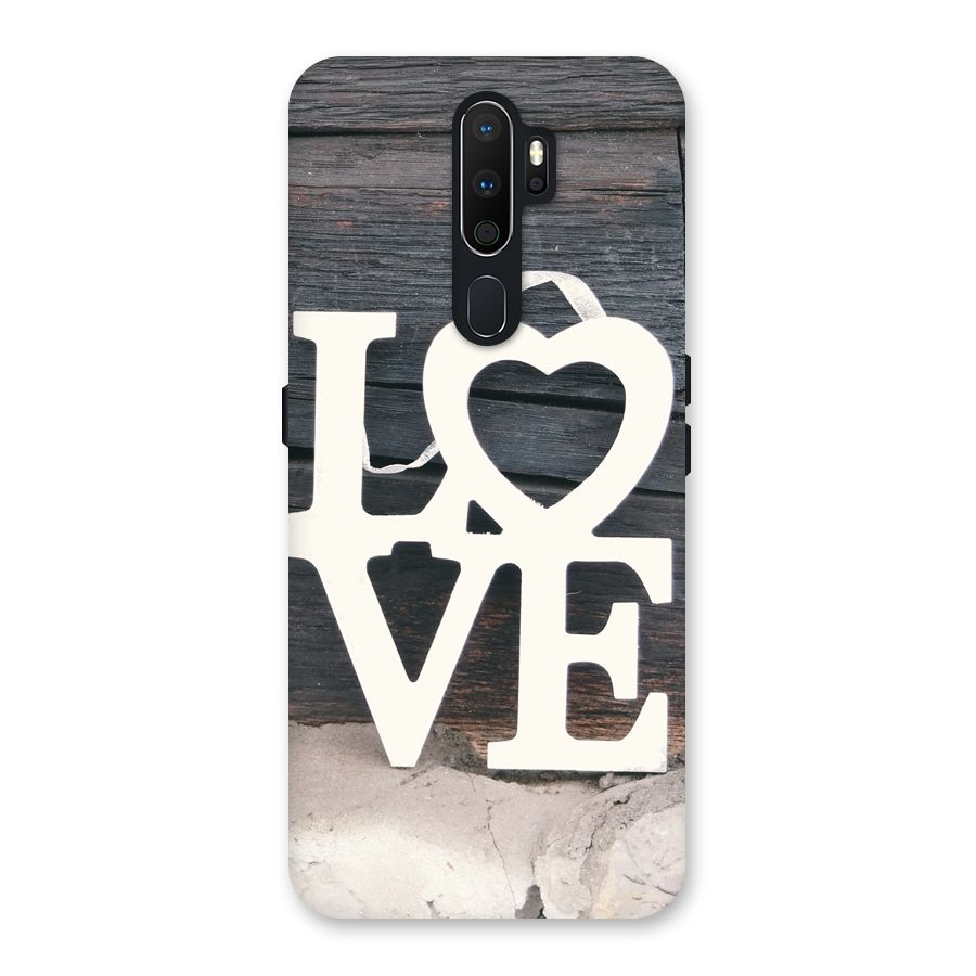 Wood Love Lock Back Case for Oppo A5 (2020)