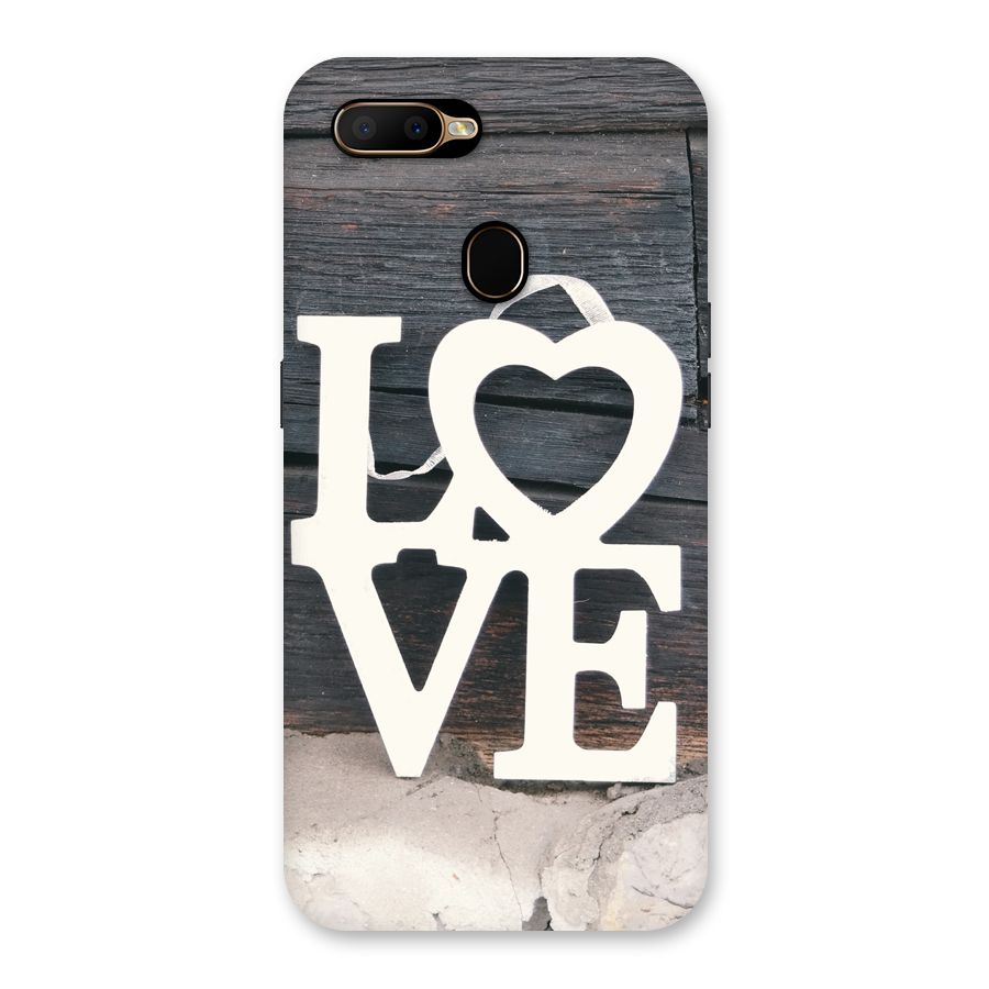 Wood Love Lock Back Case for Oppo A5s