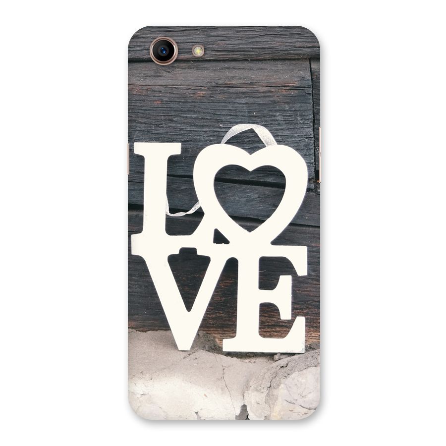 Wood Love Lock Back Case for Oppo A83 (2018)