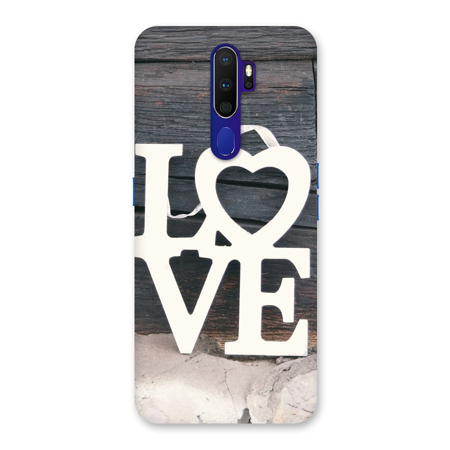 Wood Love Lock Back Case for Oppo A9 (2020)