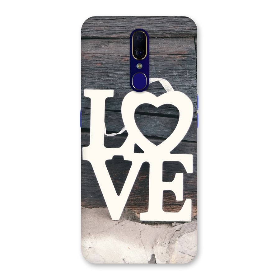 Wood Love Lock Back Case for Oppo F11