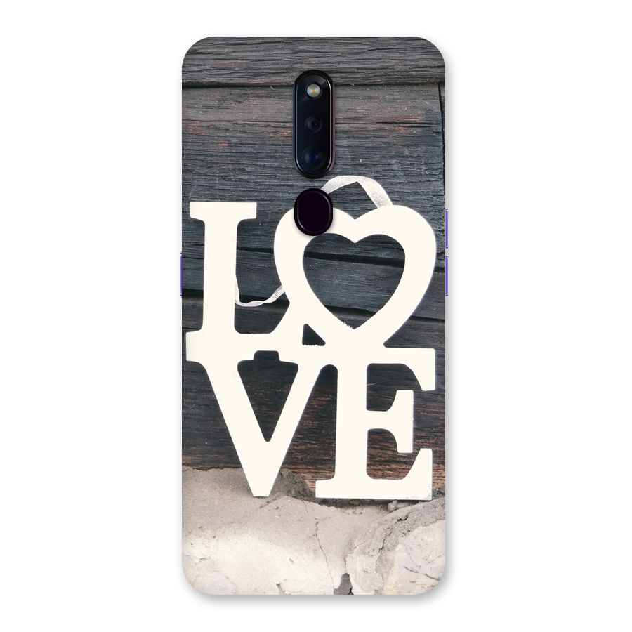 Wood Love Lock Back Case for Oppo F11 Pro