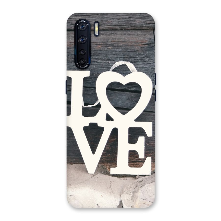 Wood Love Lock Back Case for Oppo F15