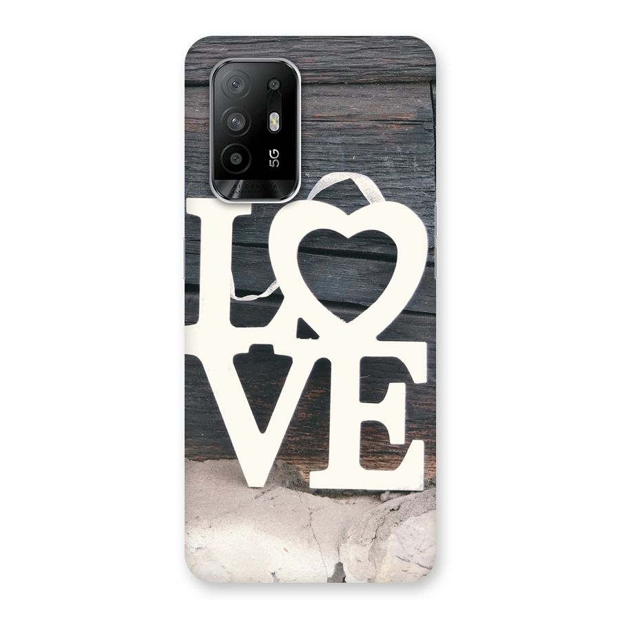 Wood Love Lock Back Case for Oppo F19 Pro Plus 5G