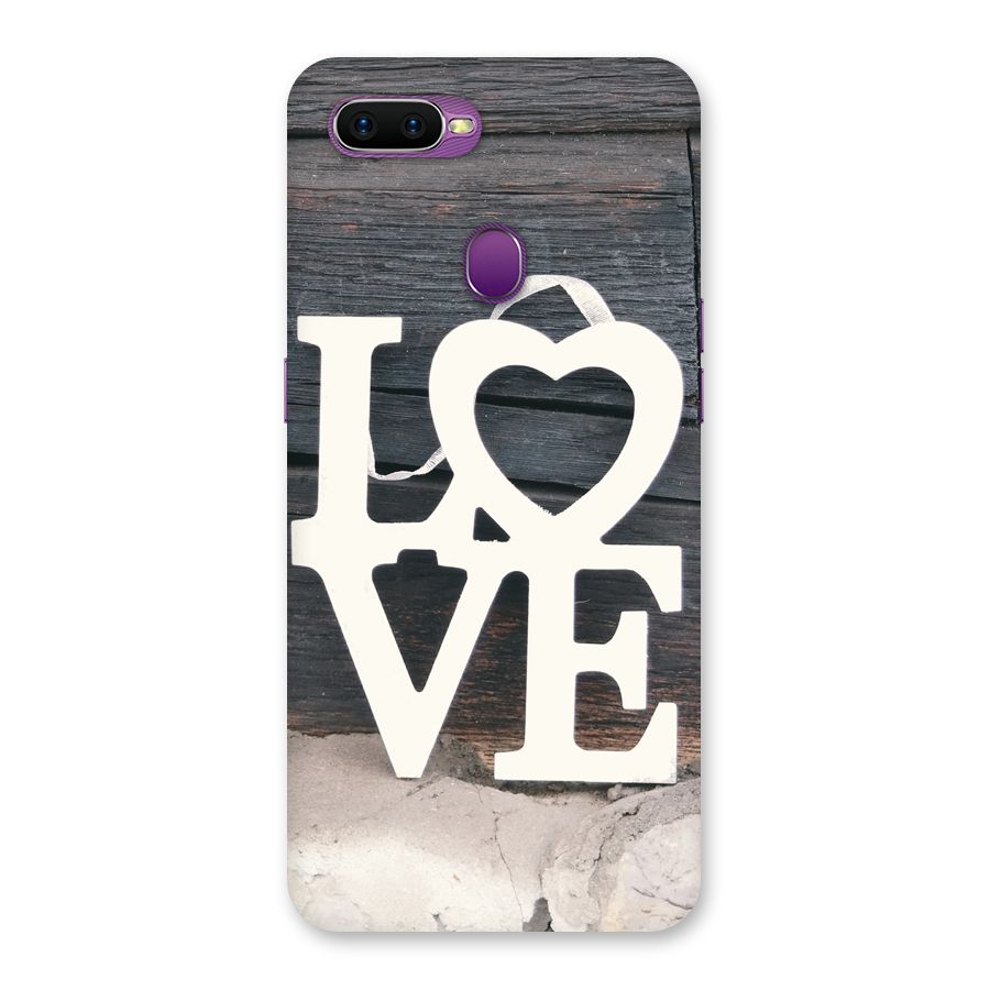 Wood Love Lock Back Case for Oppo F9