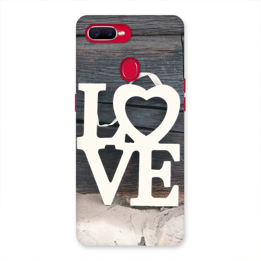 Wood Love Lock Back Case for Oppo F9 Pro
