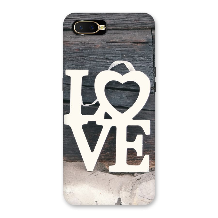 Wood Love Lock Back Case for Oppo K1