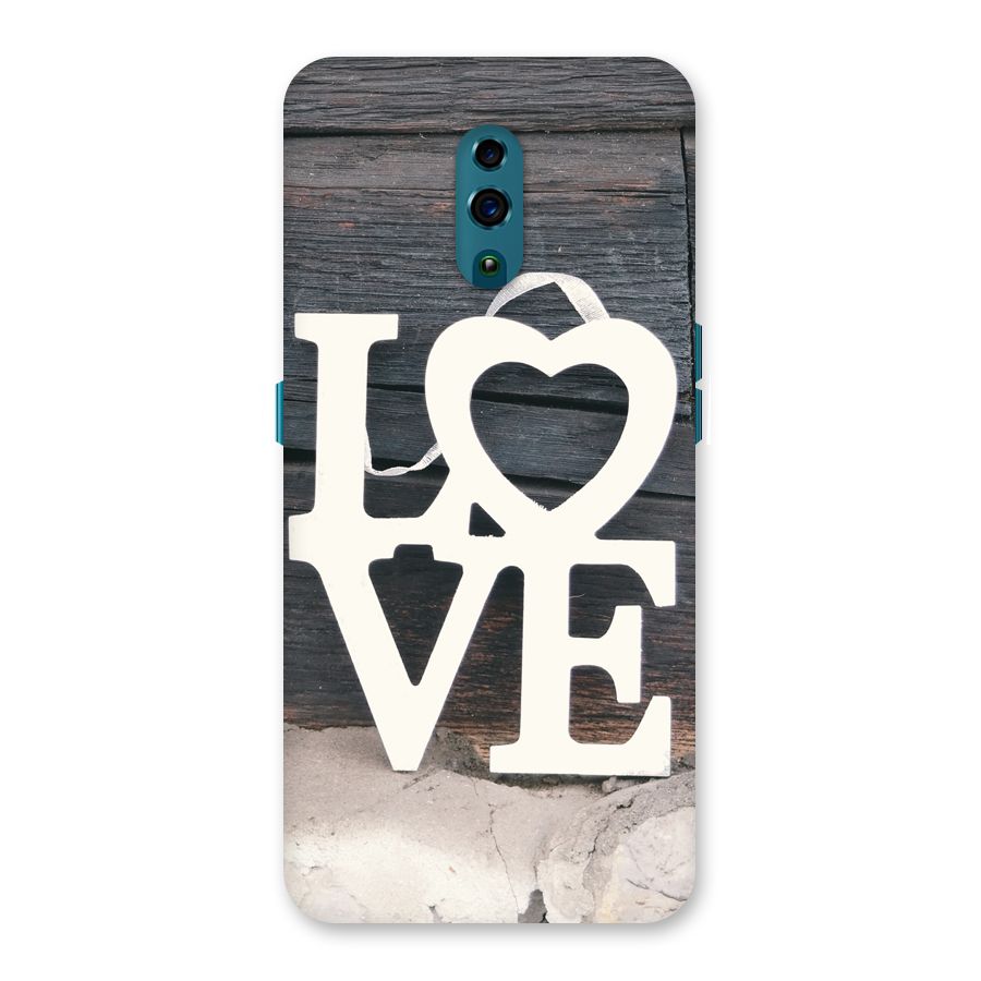 Wood Love Lock Back Case for Oppo Reno