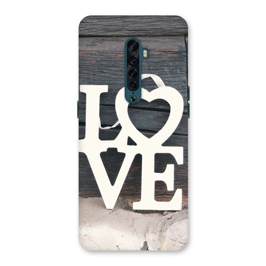 Wood Love Lock Back Case for Oppo Reno2