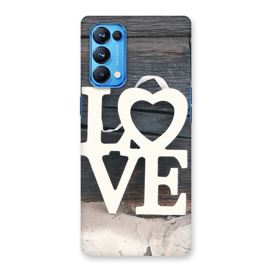 Wood Love Lock Back Case for Oppo Reno5 Pro 5G