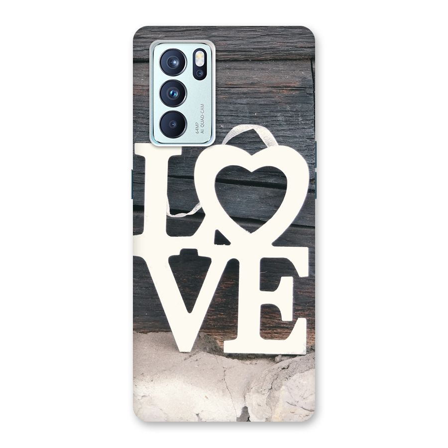 Wood Love Lock Back Case for Oppo Reno6 Pro 5G