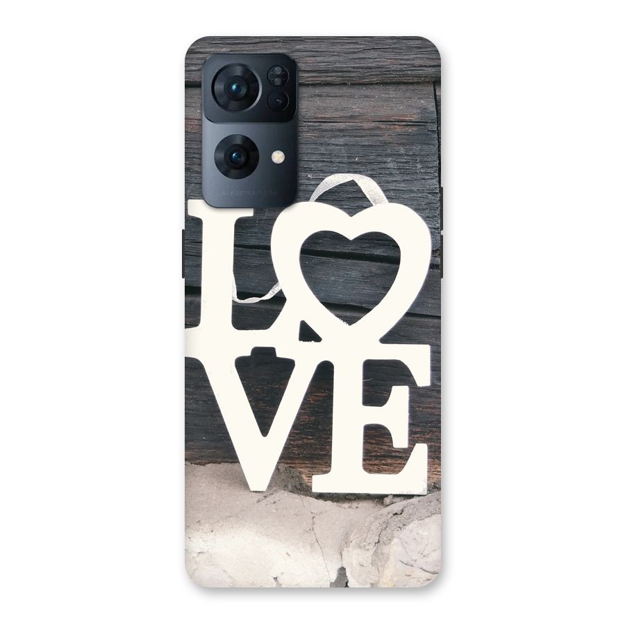 Wood Love Lock Back Case for Oppo Reno7 Pro 5G