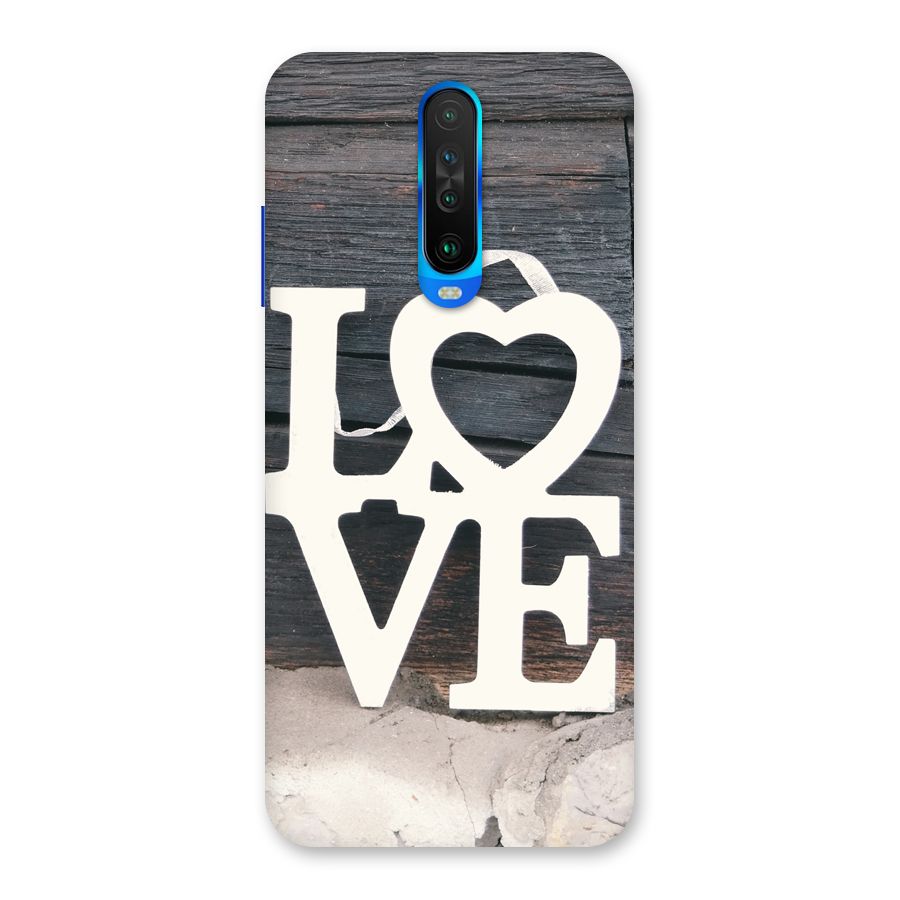 Wood Love Lock Back Case for Poco X2