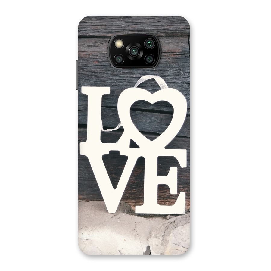 Wood Love Lock Back Case for Poco X3