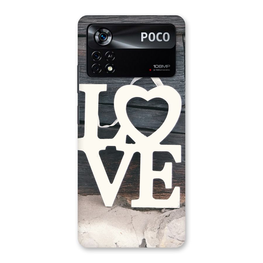 Wood Love Lock Back Case for Poco X4 Pro 5G