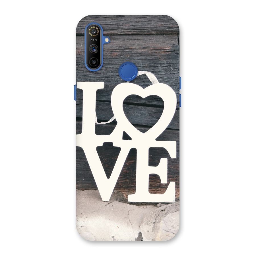 Wood Love Lock Back Case for Realme Narzo 10A