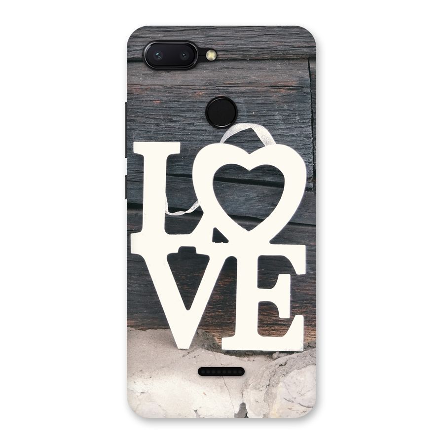 Wood Love Lock Back Case for Redmi 6