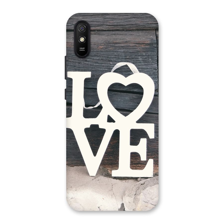 Wood Love Lock Back Case for Redmi 9i