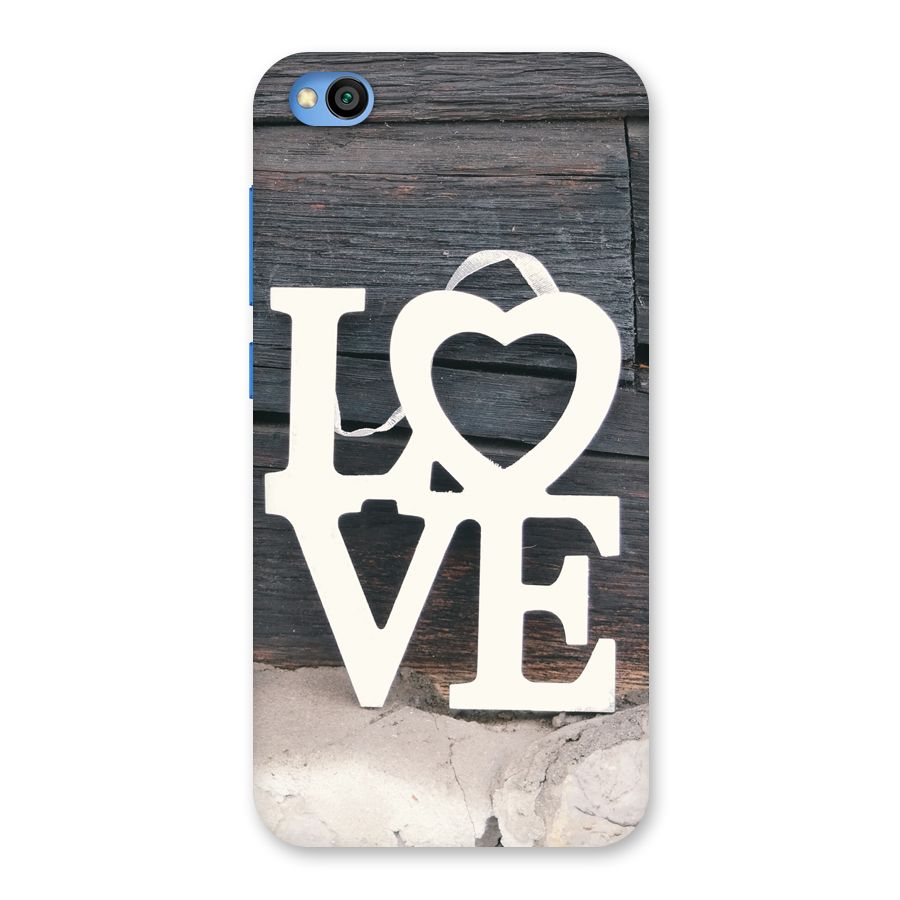 Wood Love Lock Back Case for Redmi Go