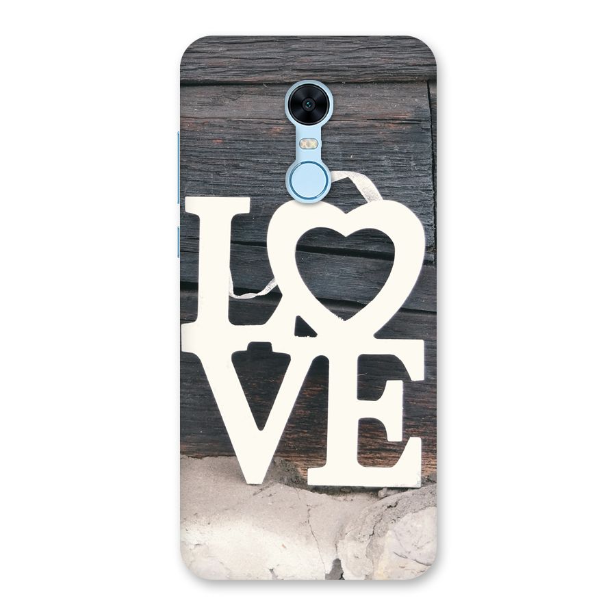 Wood Love Lock Back Case for Redmi Note 5