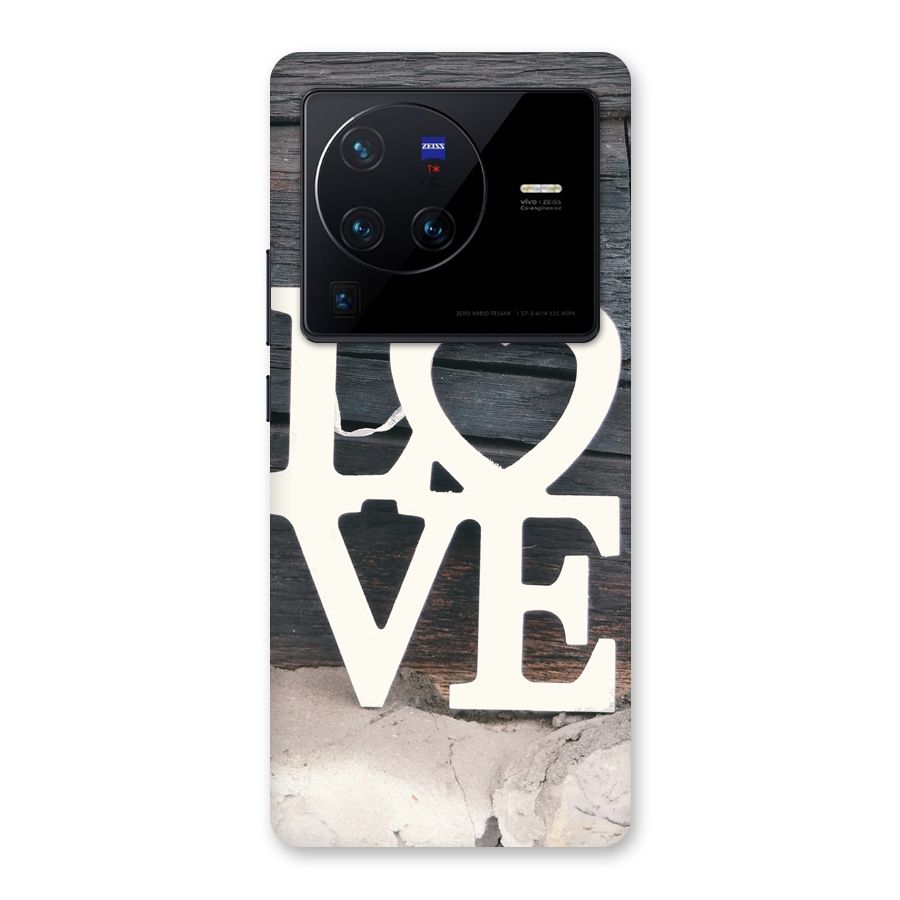 Wood Love Lock Back Case for Vivo X80 Pro