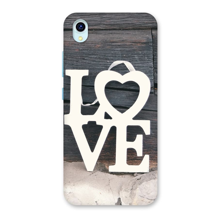 Wood Love Lock Back Case for Vivo Y1s