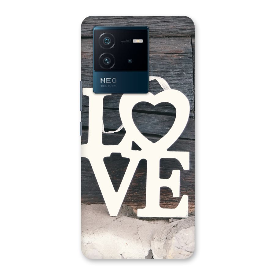 Wood Love Lock Back Case for Vivo iQOO Neo 6 5G