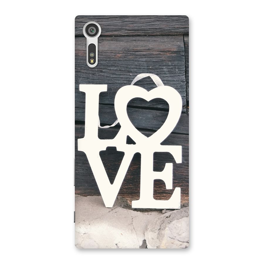 Wood Love Lock Back Case for Xperia XZ