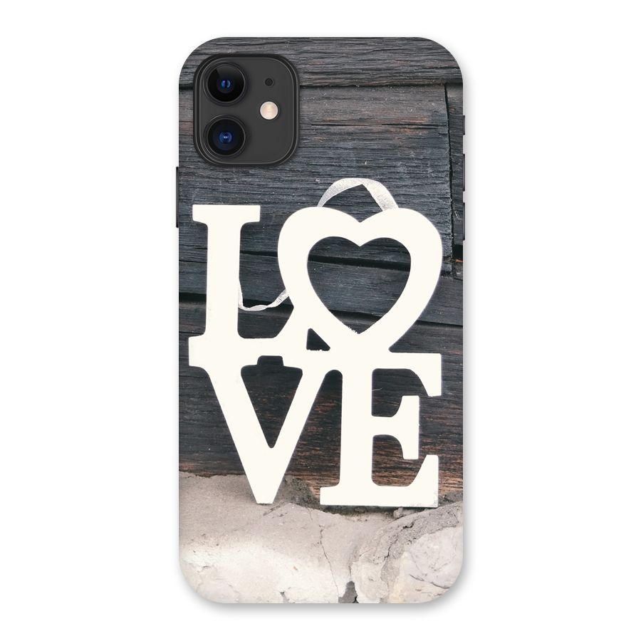 Wood Love Lock Back Case for iPhone 11