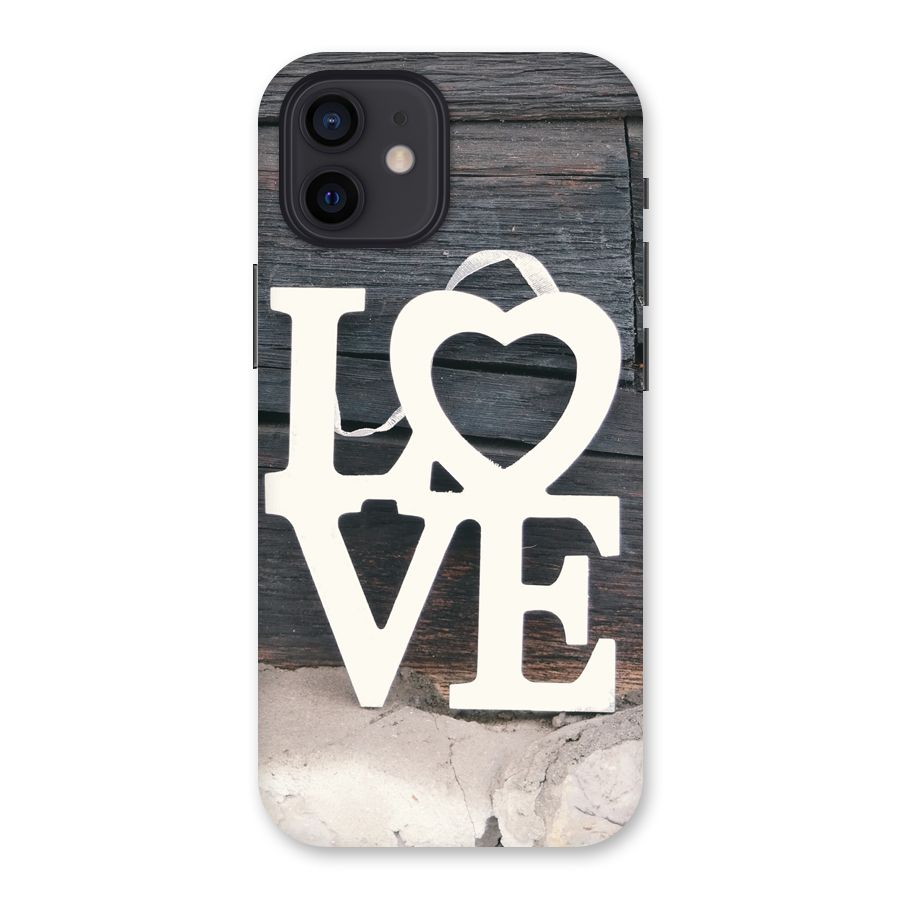 Wood Love Lock Back Case for iPhone 12