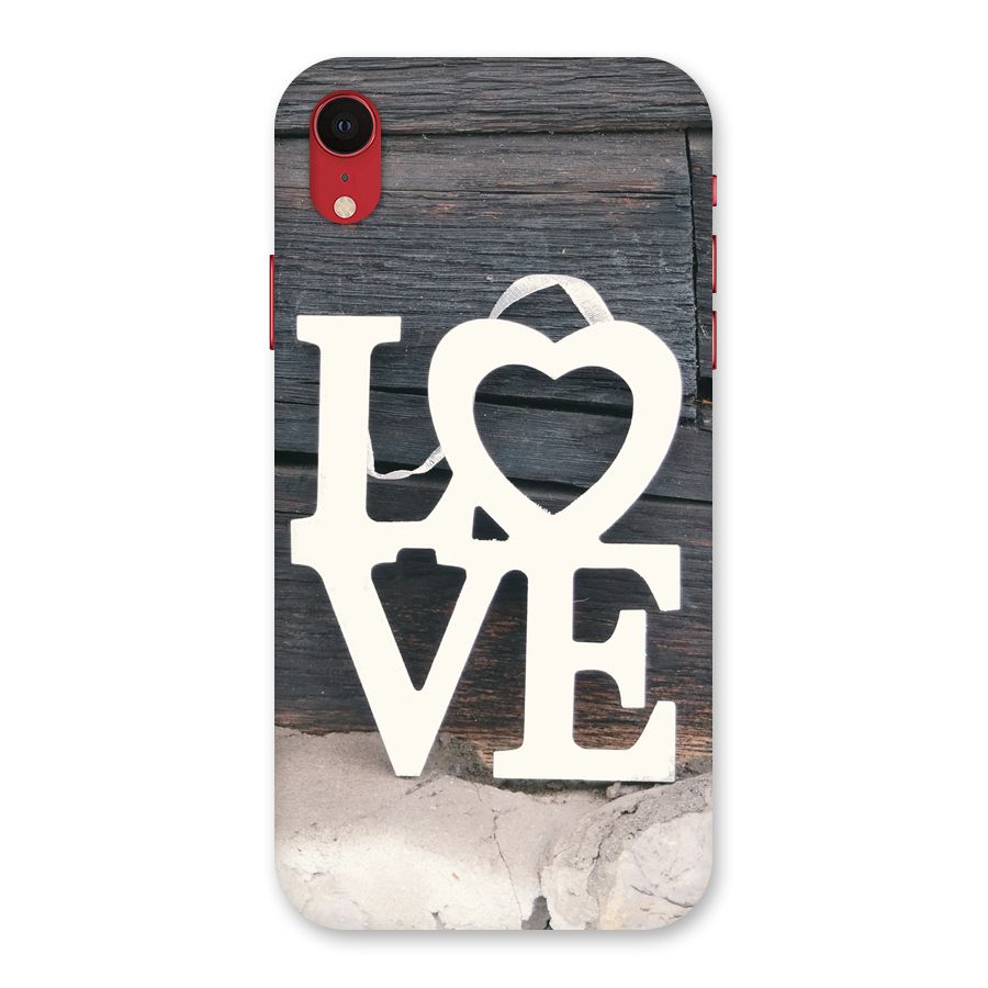 Wood Love Lock Back Case for iPhone XR