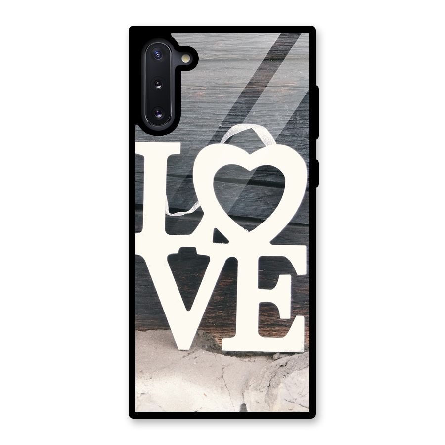 Wood Love Lock Glass Back Case for Galaxy Note 10