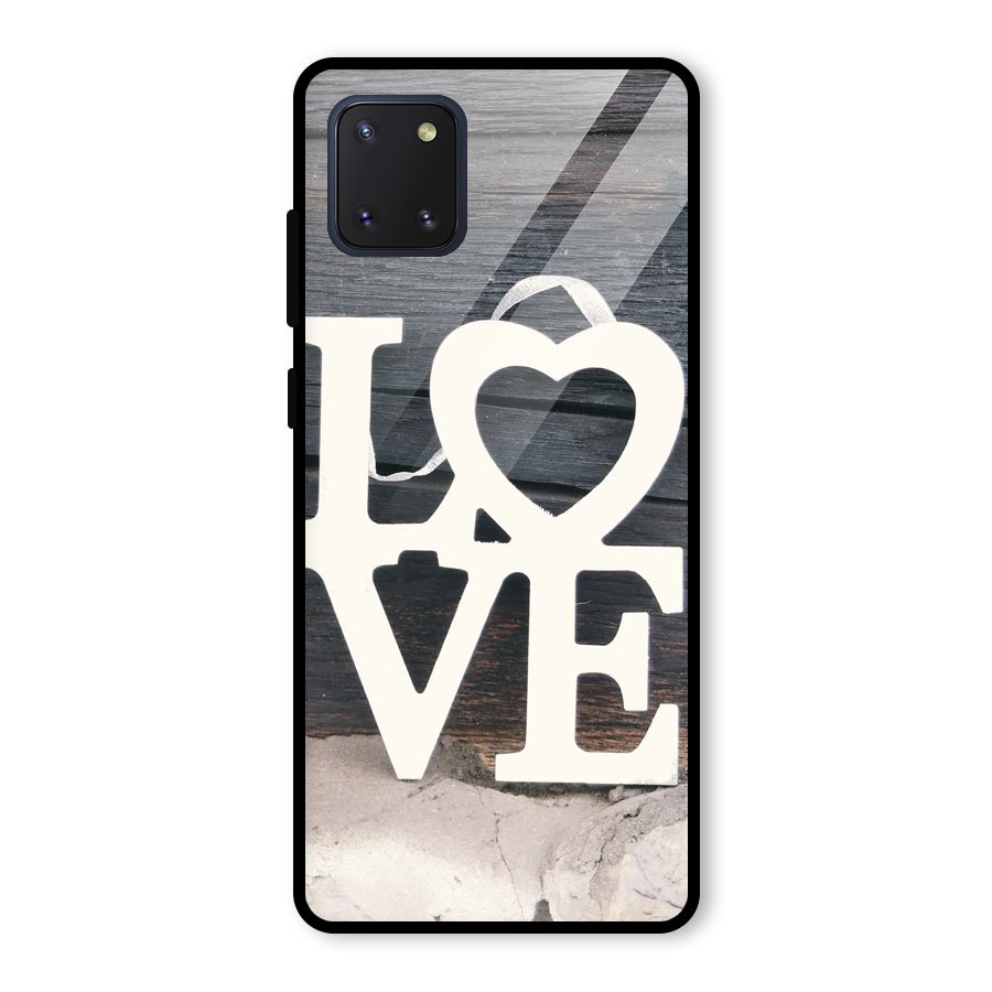 Wood Love Lock Glass Back Case for Galaxy Note 10 Lite