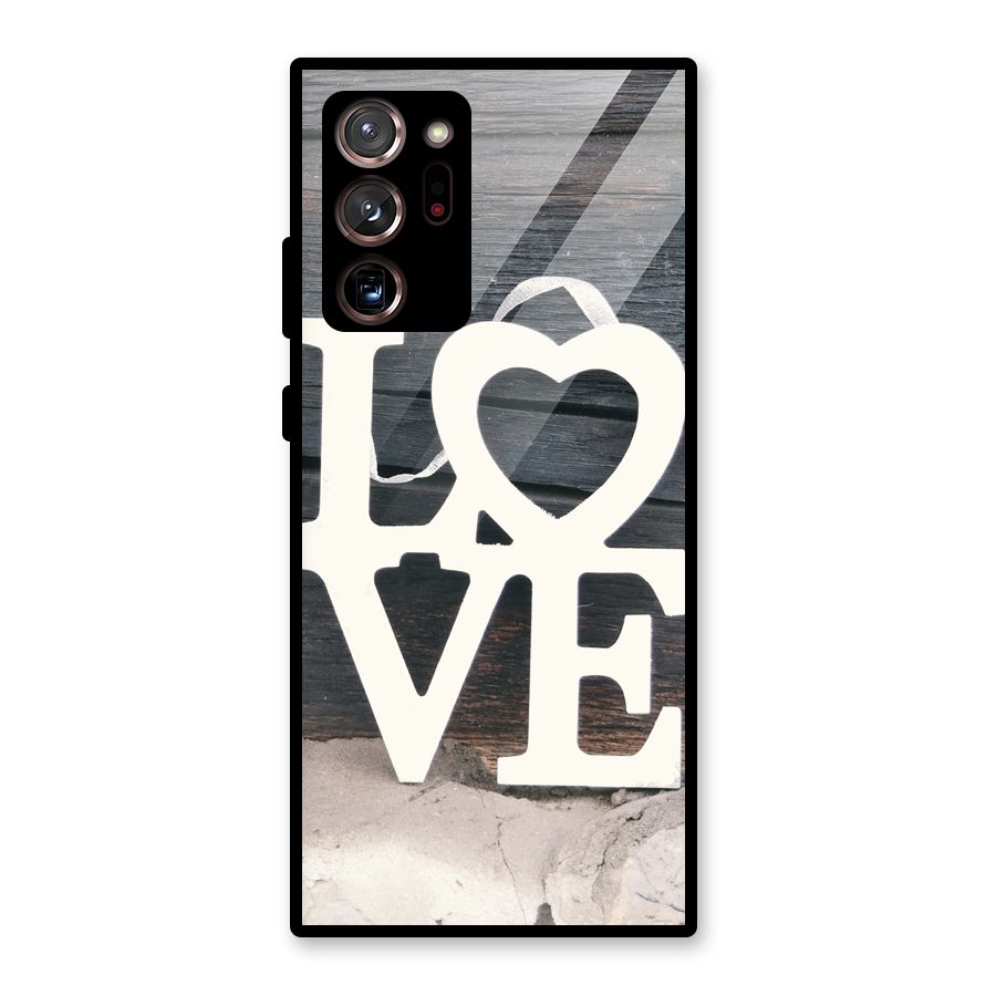 Wood Love Lock Glass Back Case for Galaxy Note 20 Ultra