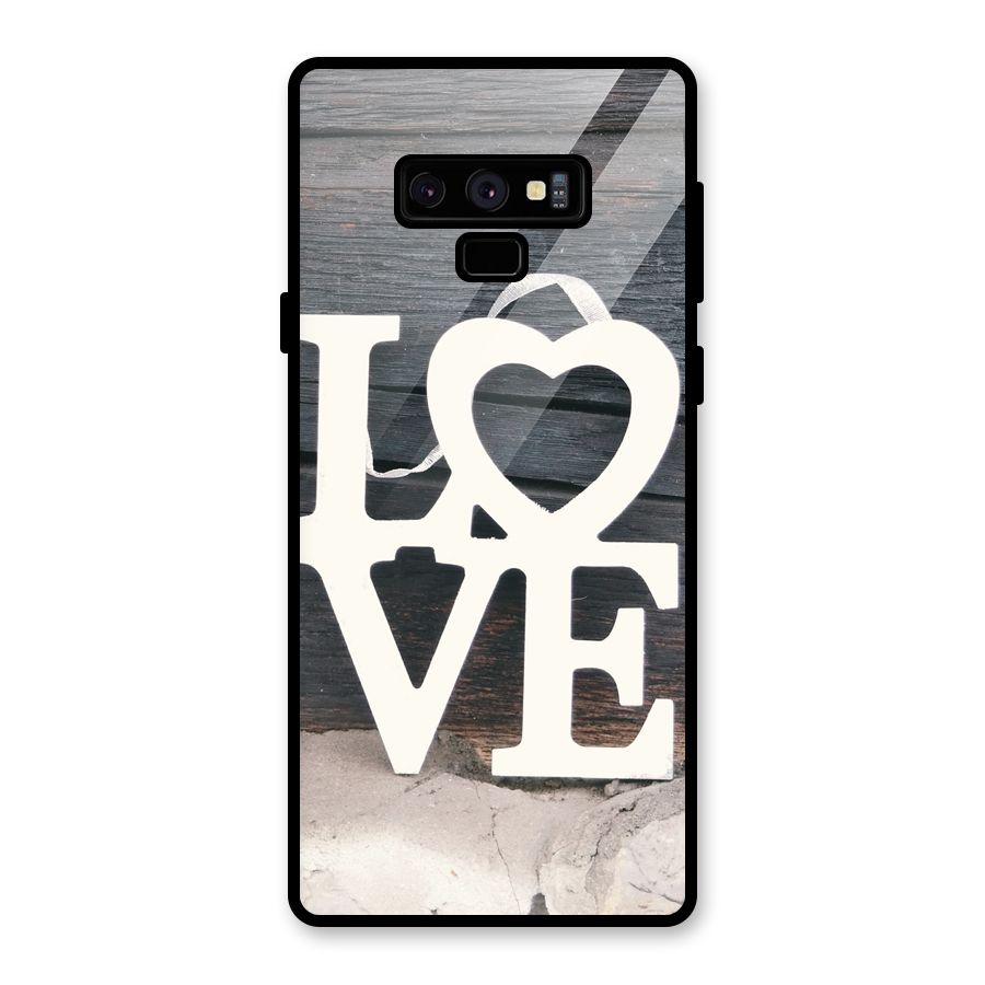 Wood Love Lock Glass Back Case for Galaxy Note 9
