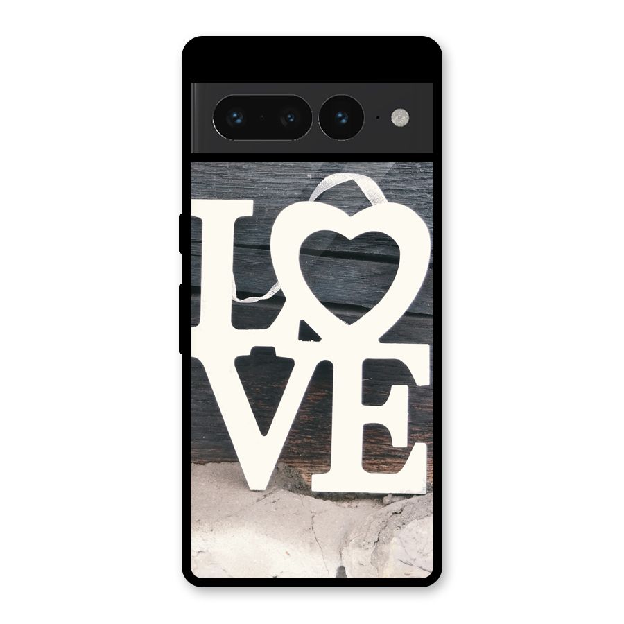 Wood Love Lock Glass Back Case for Google Pixel 7 Pro