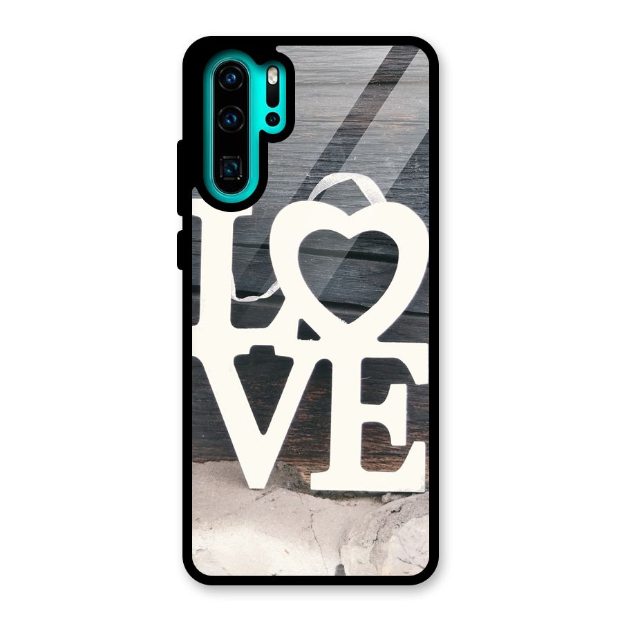 Wood Love Lock Glass Back Case for Huawei P30 Pro