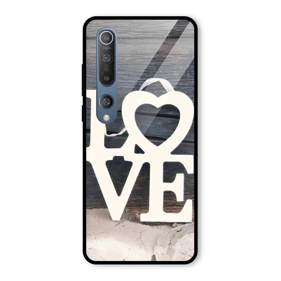 Wood Love Lock Glass Back Case for Mi 10